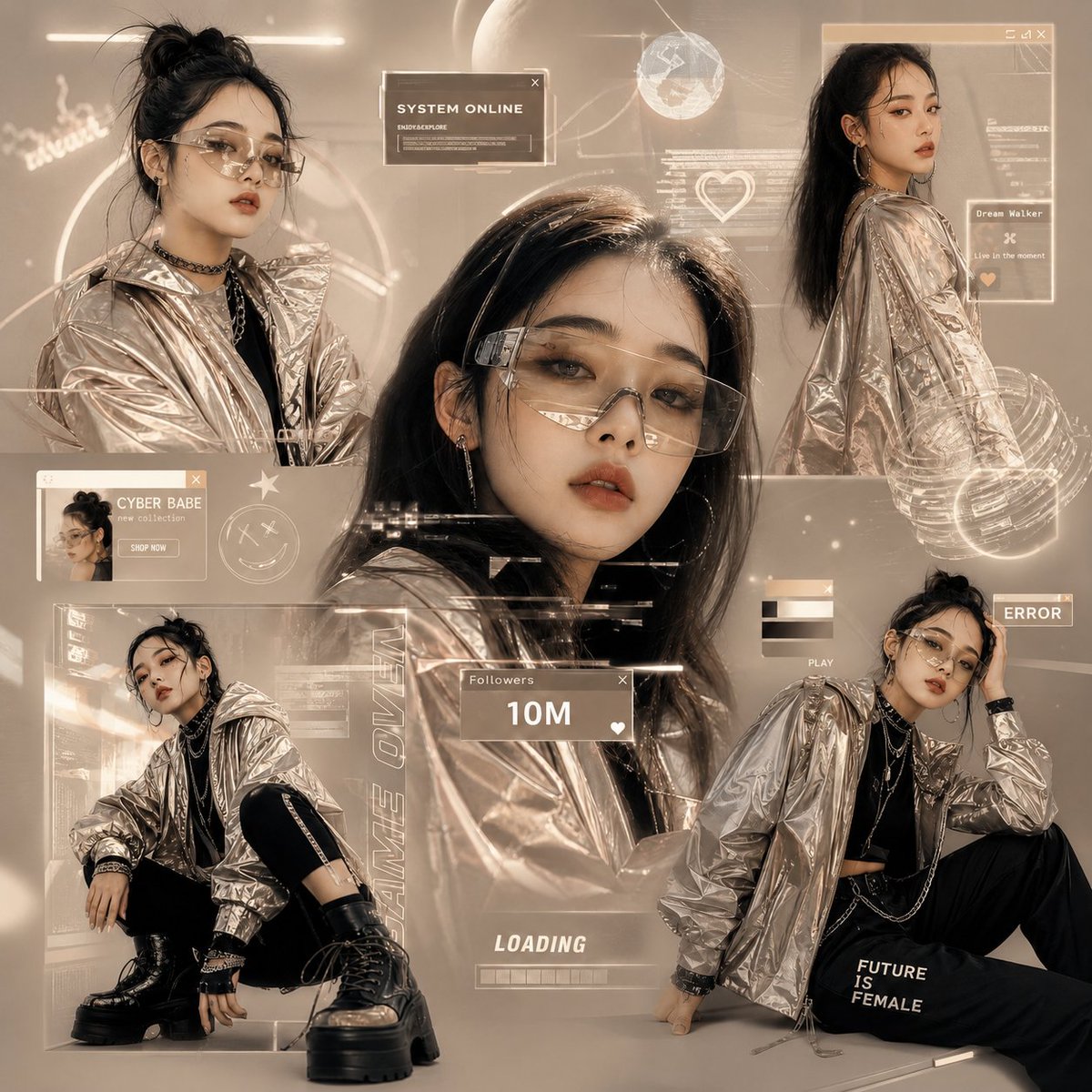 Cyber Fashion Collage