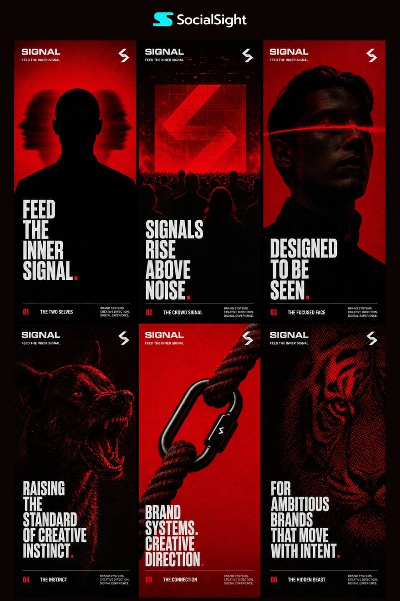 Red Editorial Brand Poster Series
