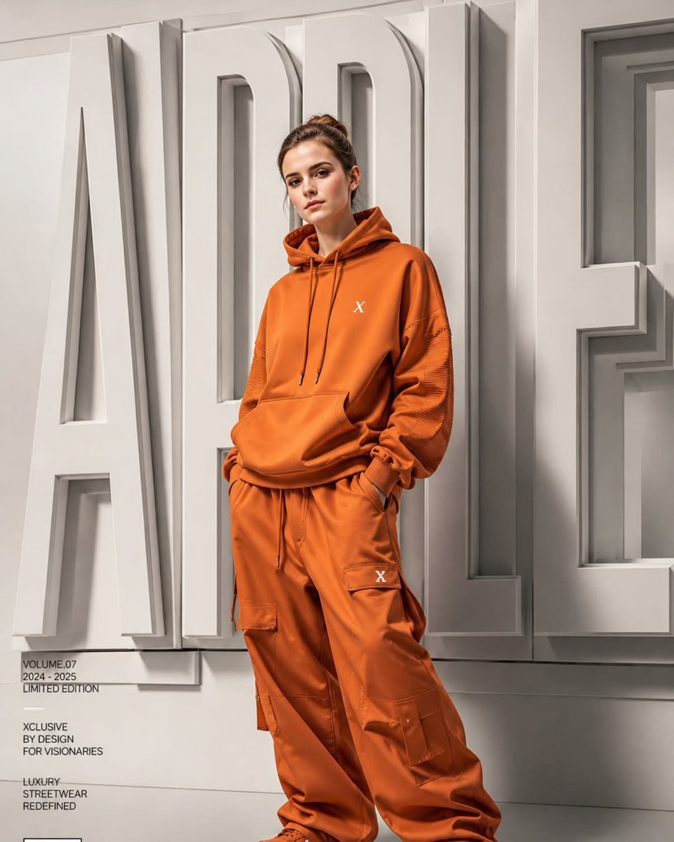 Orange Streetwear Fashion Poster