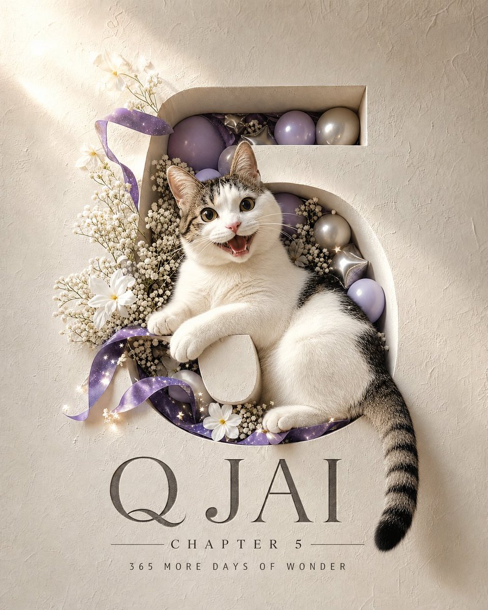 Luxury Cat Third Birthday Poster