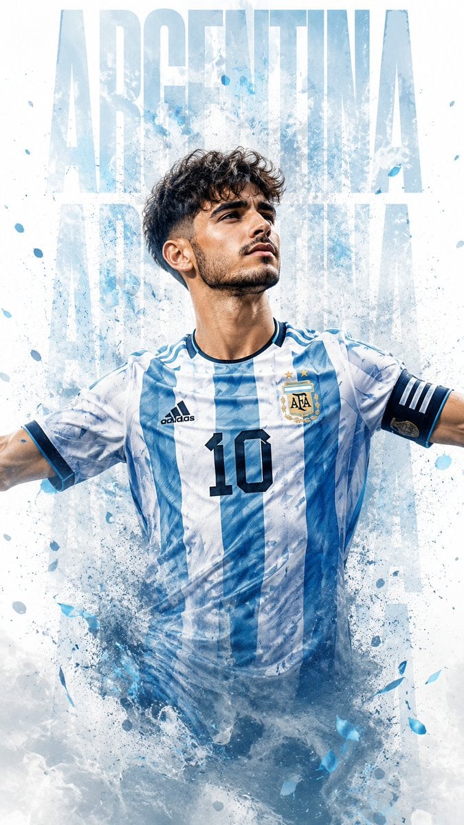 Argentina Number 10 Football Poster
