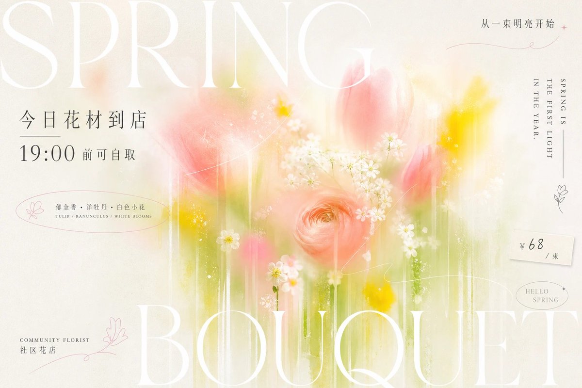 Spring Bouquet Floral Poster