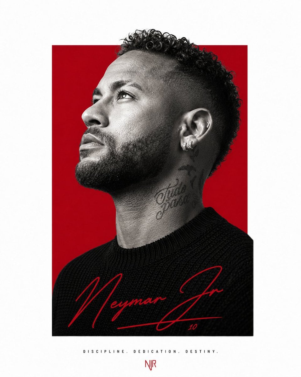 Red Accent Athlete Poster
