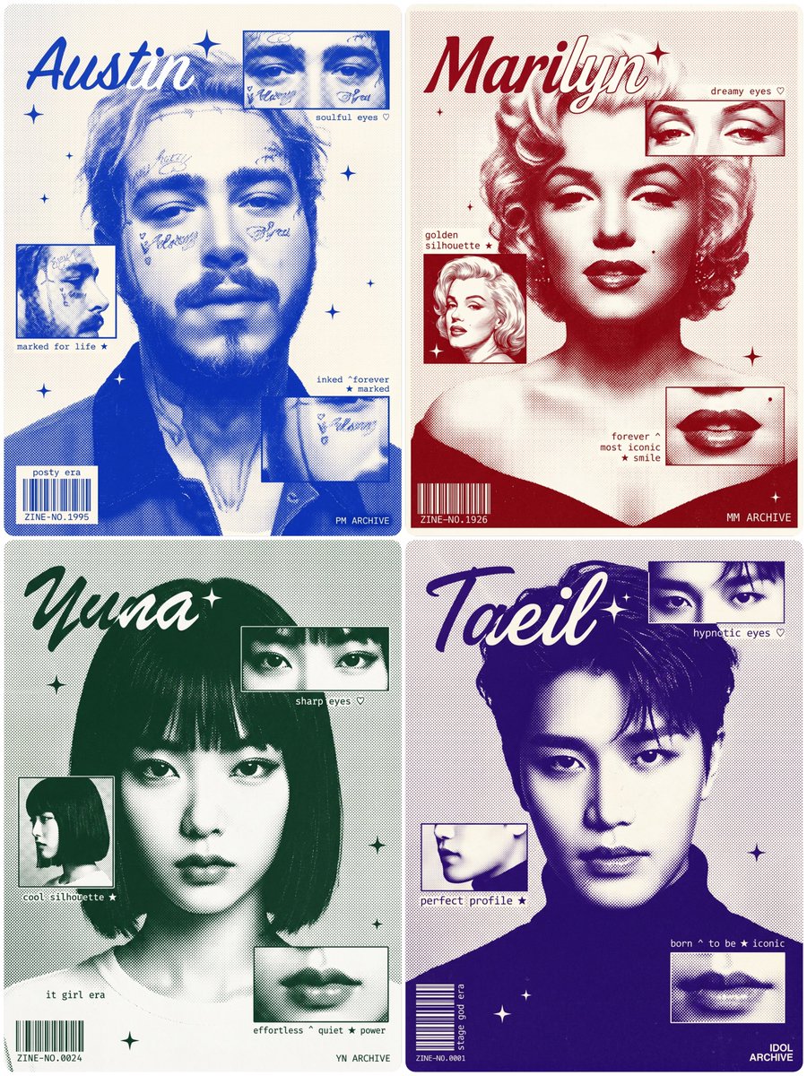 Duotone Fan Zine Portrait