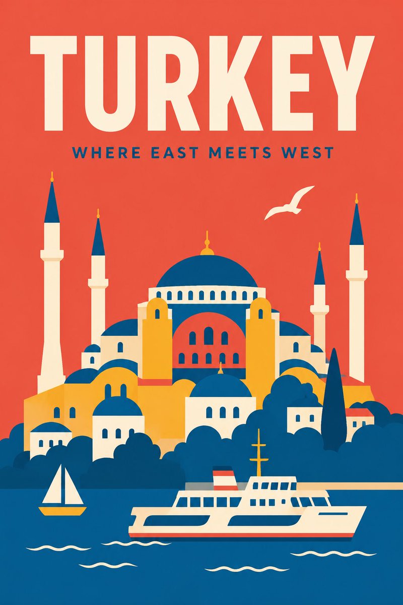 Turkey Minimalist Travel Poster
