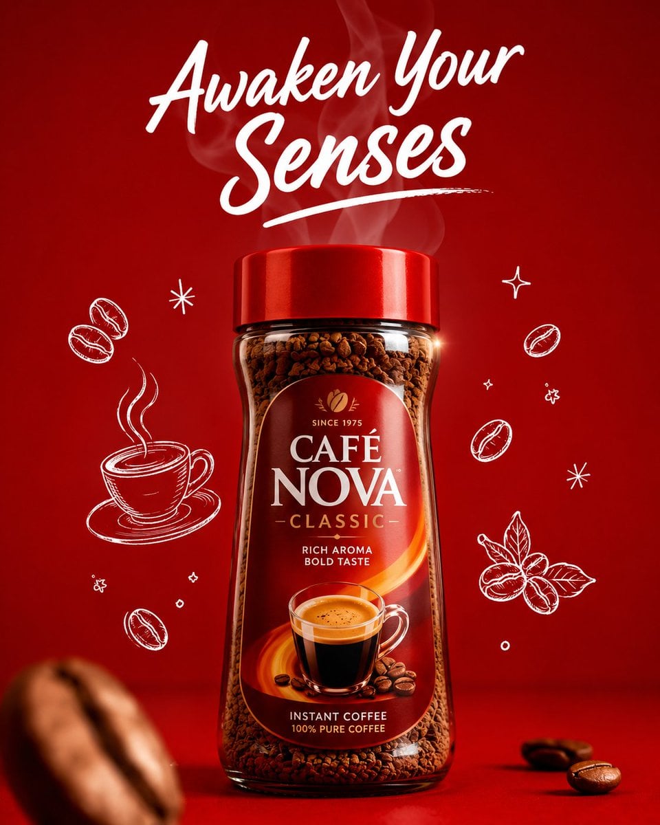 Red Coffee Jar Poster