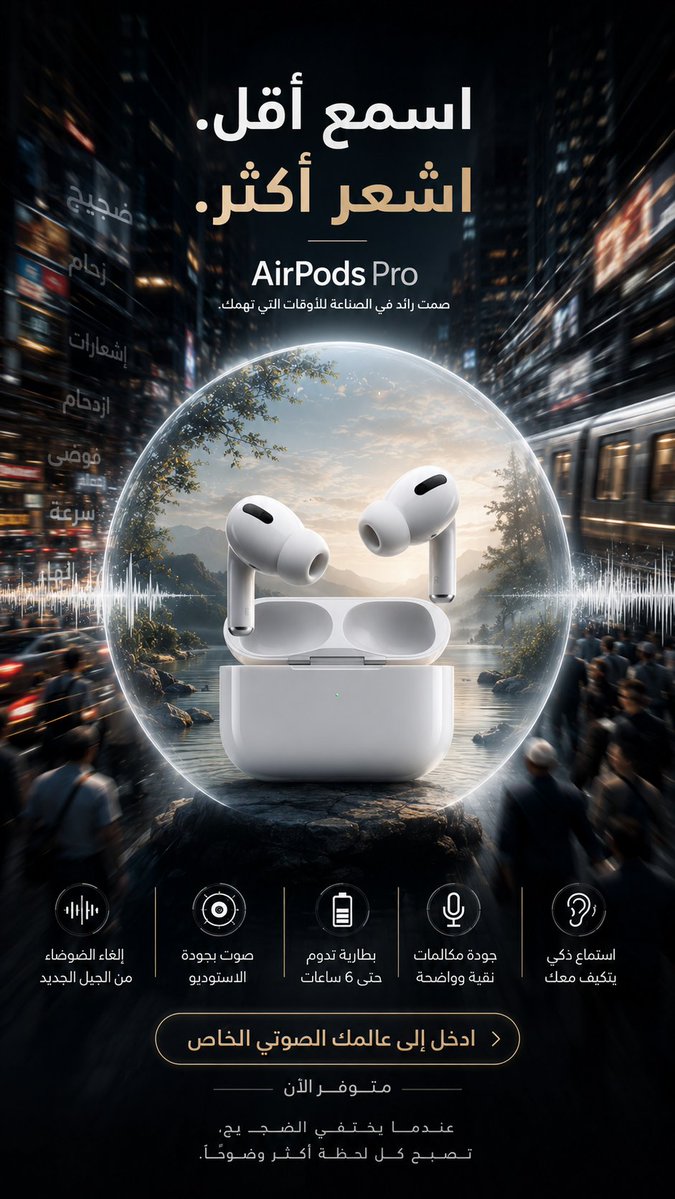 AirPods Pro Noise-Canceling Ad