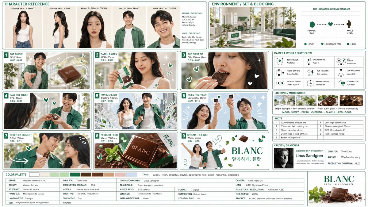 Chocolate Ad Storyboard Board