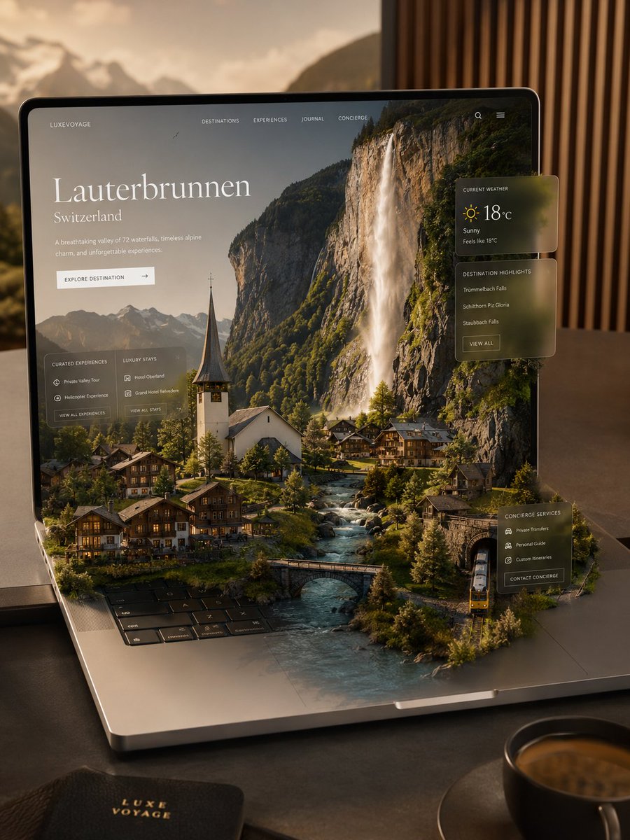 Luxury Travel Laptop Concept