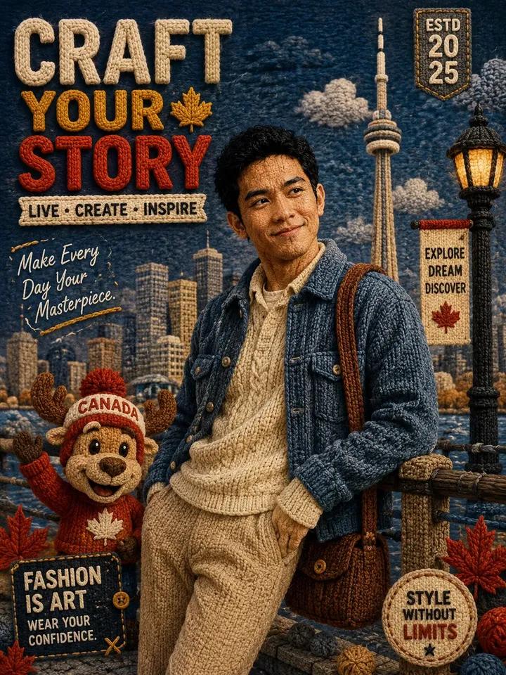 Knitted Wool Fashion Poster
