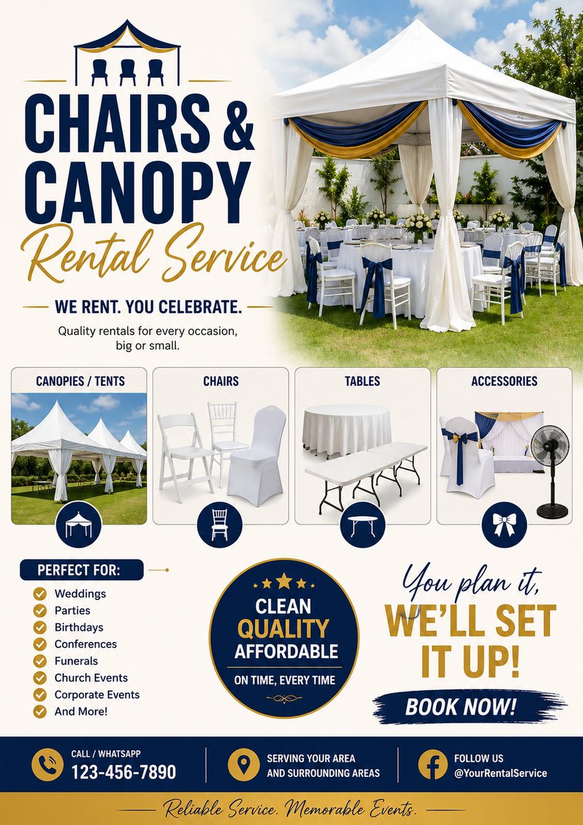 Luxury Event Rental Poster