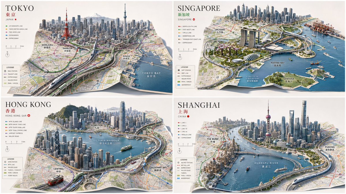 Folded Map City Masterplan