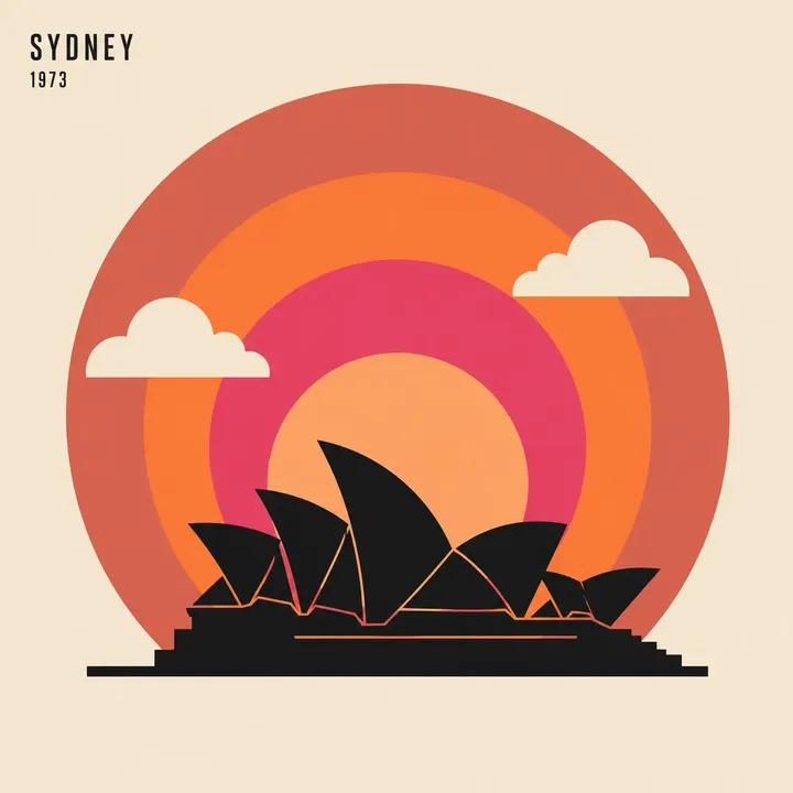 Sydney Retro Travel Poster