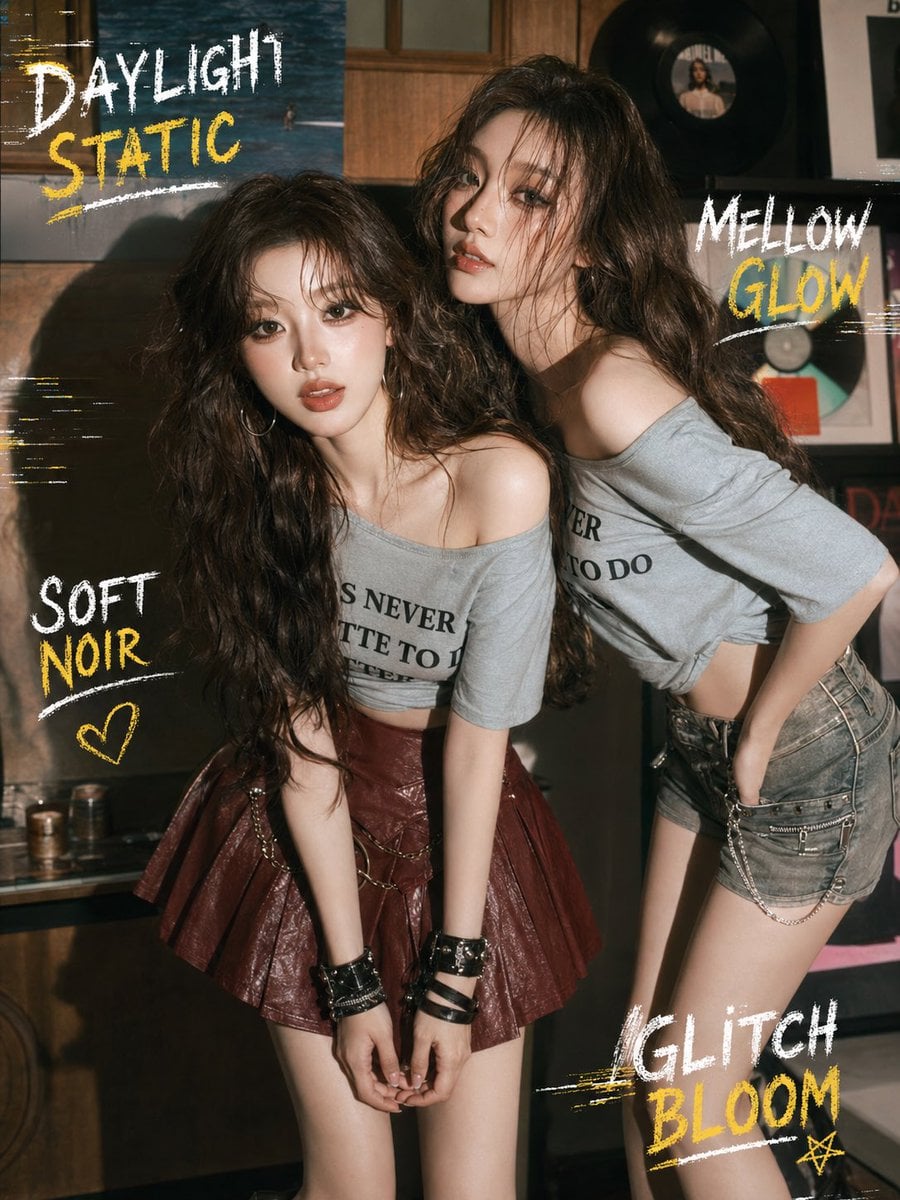 Glitch Duo Fashion Poster