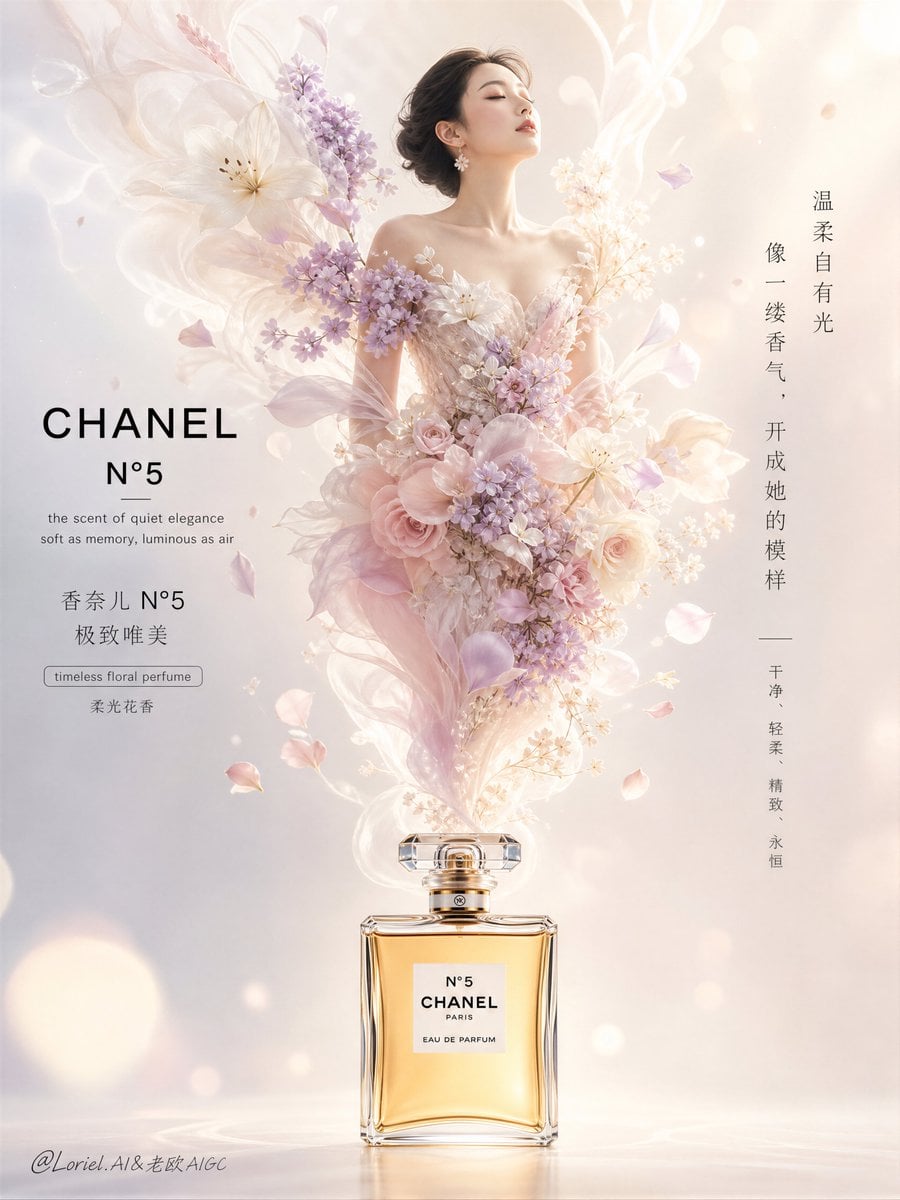 Chanel No. 5 Floral Fantasy Poster