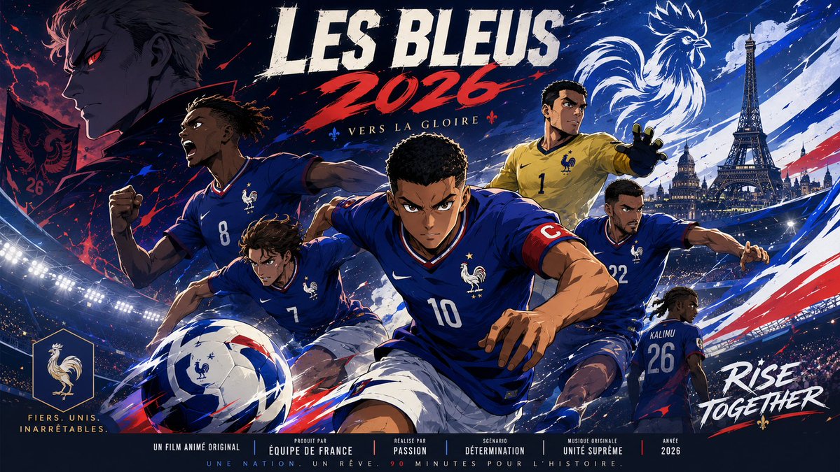 France Football Anime Poster