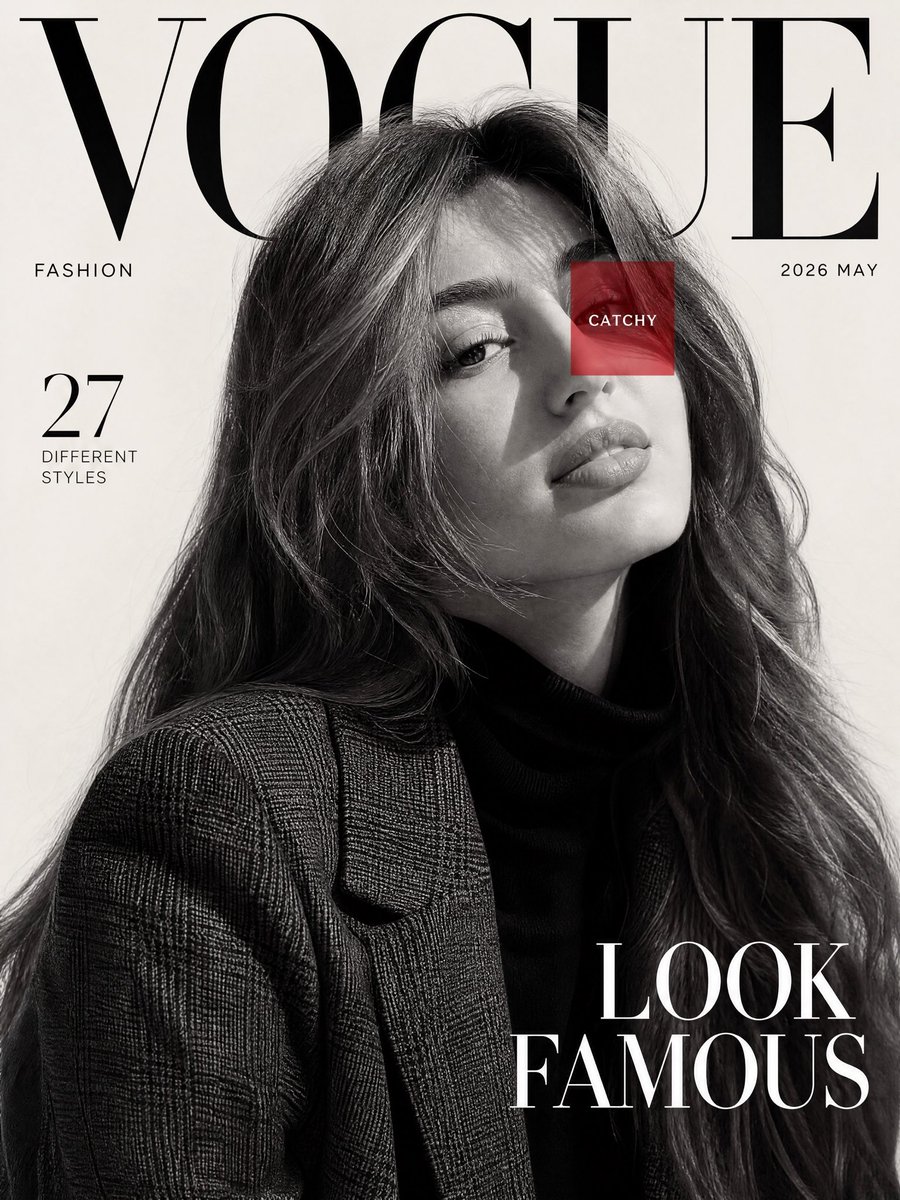 Monochrome Fashion Cover Layout