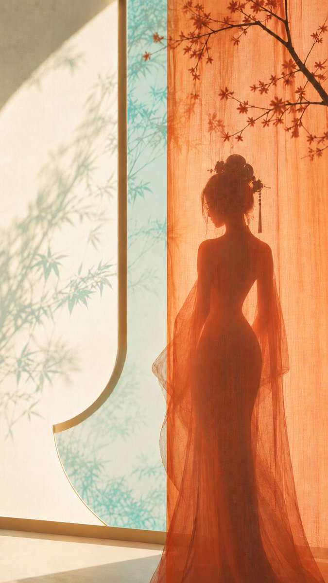 Minimal Zen Curtain Poster