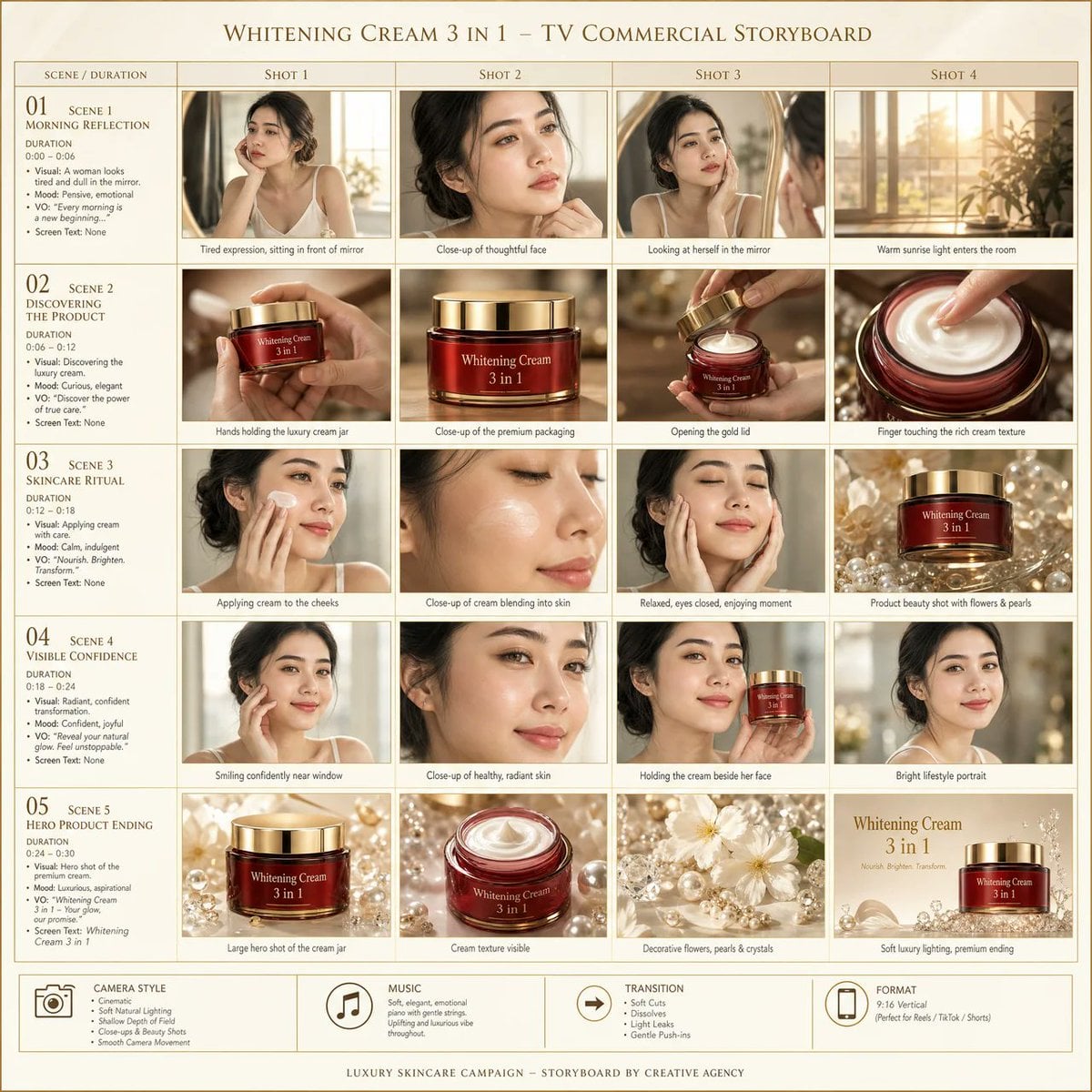 Luxury Skincare Storyboard