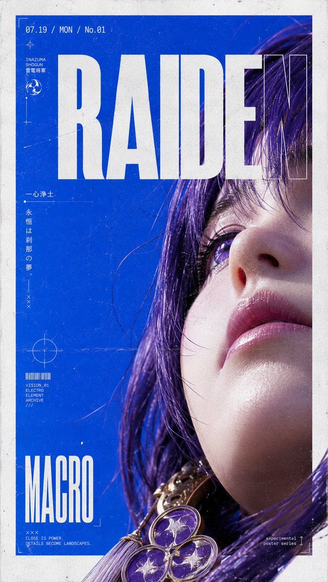 Experimental Macro Portrait Poster