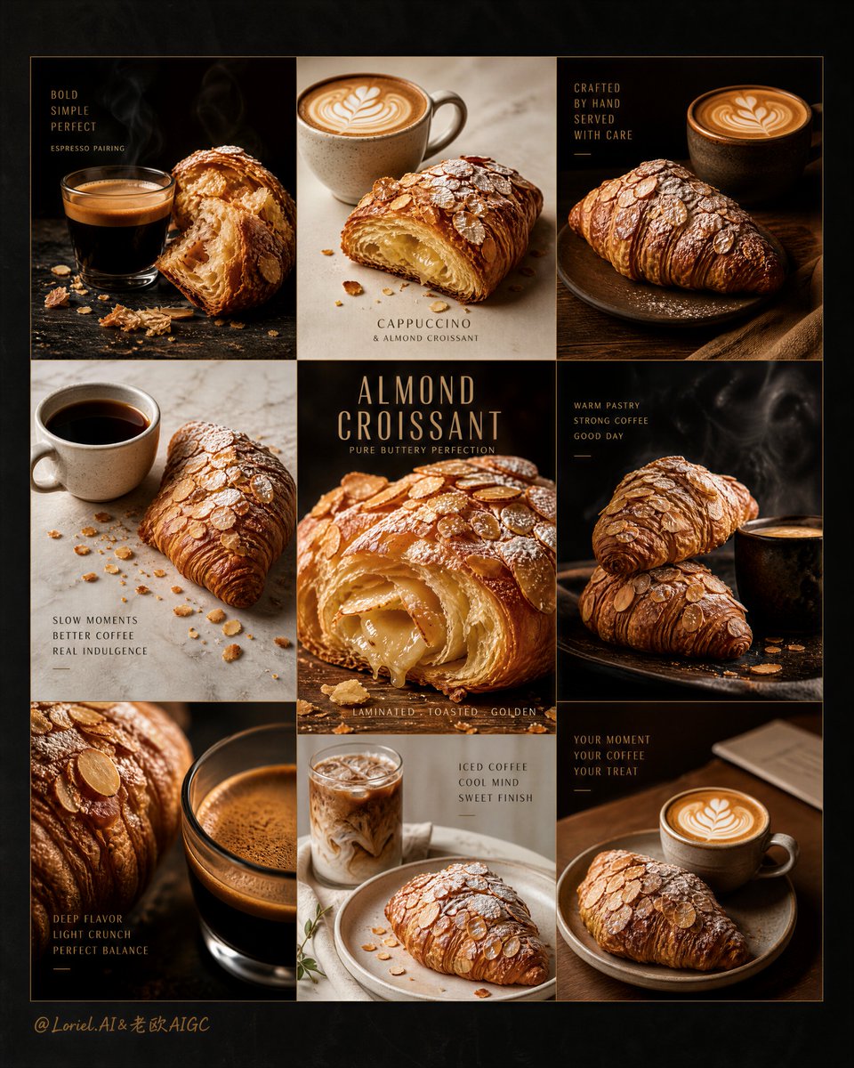 Almond Croissant Campaign Grid