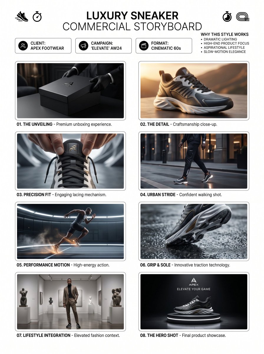 Luxury Sneaker Storyboard