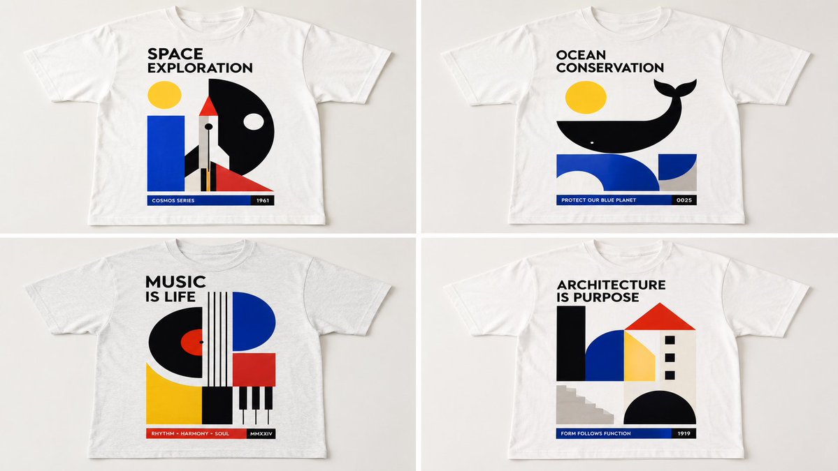 Bauhaus Geometric T-Shirt Designs