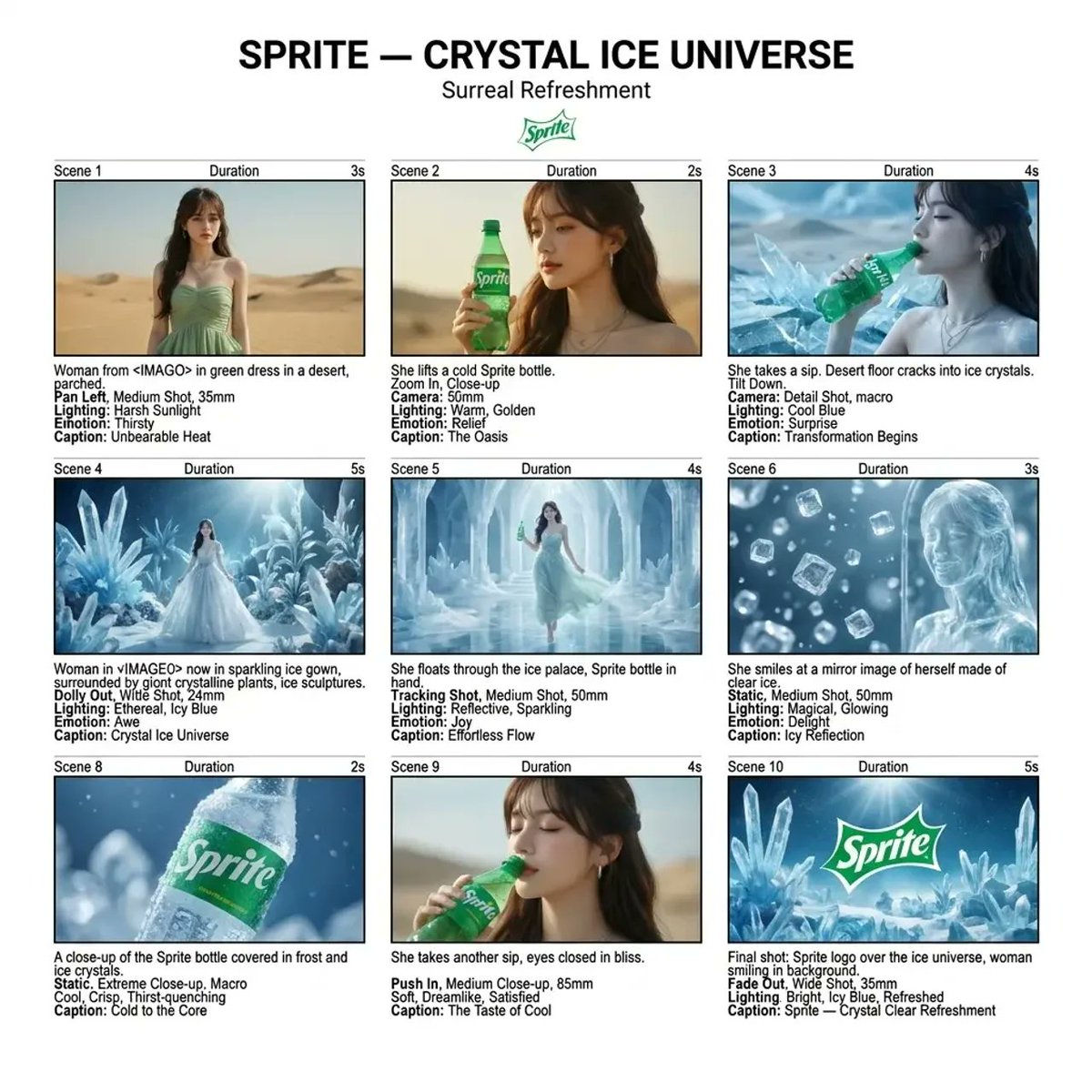 Sprite Crystal Ice Storyboard
