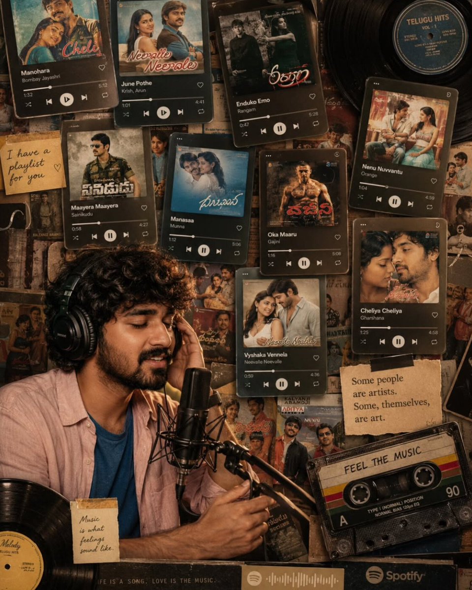 Nostalgic Music Collage Poster