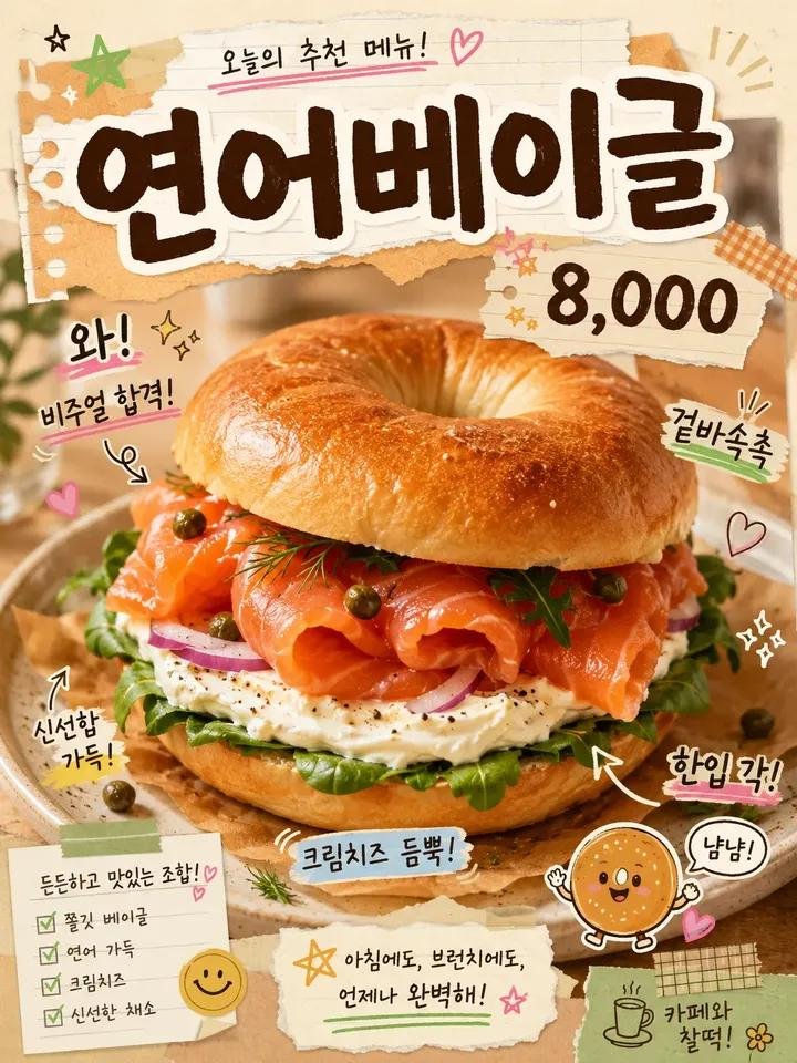 Korean Scrapbook Food Poster