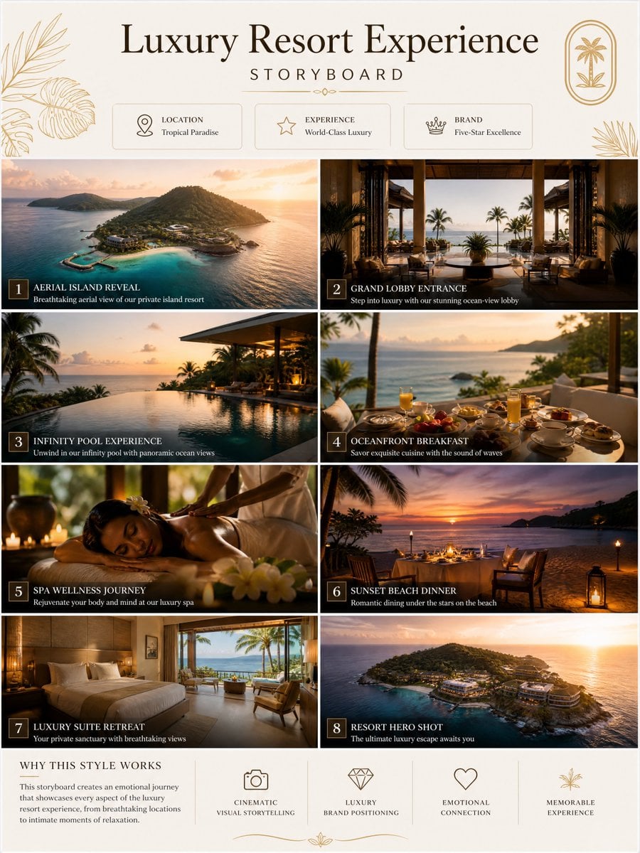 Luxury Resort Storyboard
