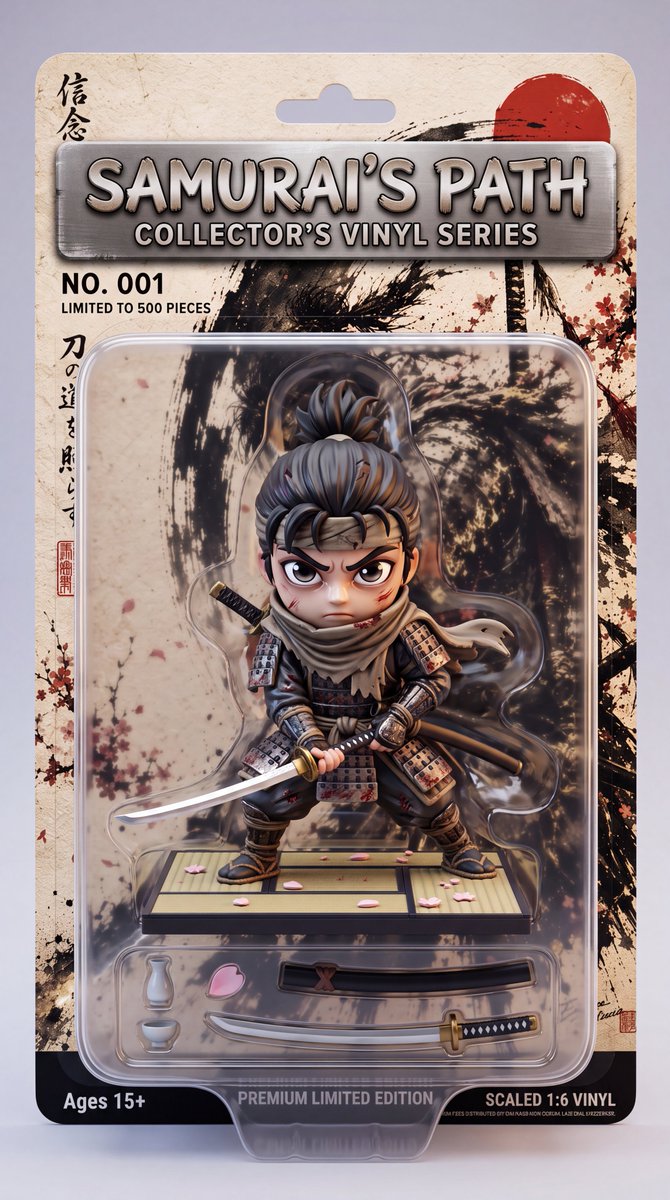 Samurai Collectible Toy Packaging