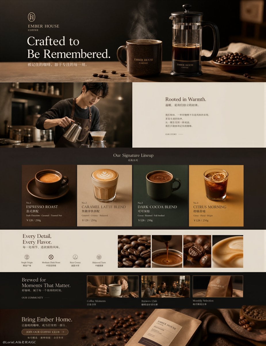 Luxury Coffee Landing Page