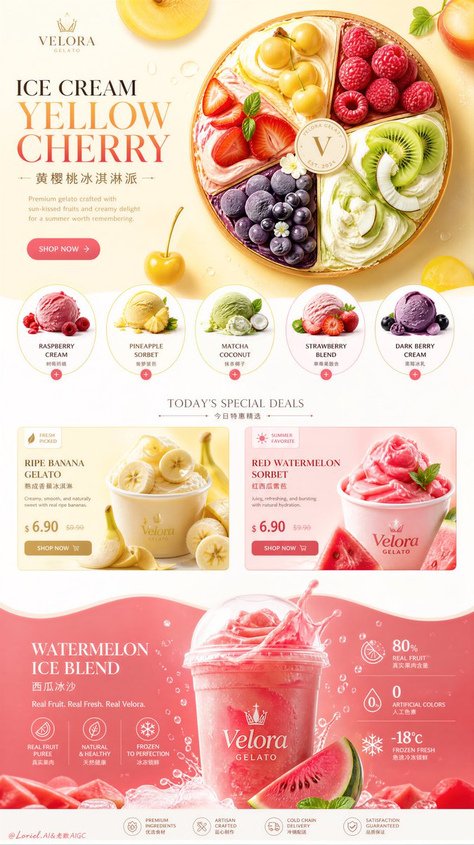 Premium Ice Cream Sales Poster