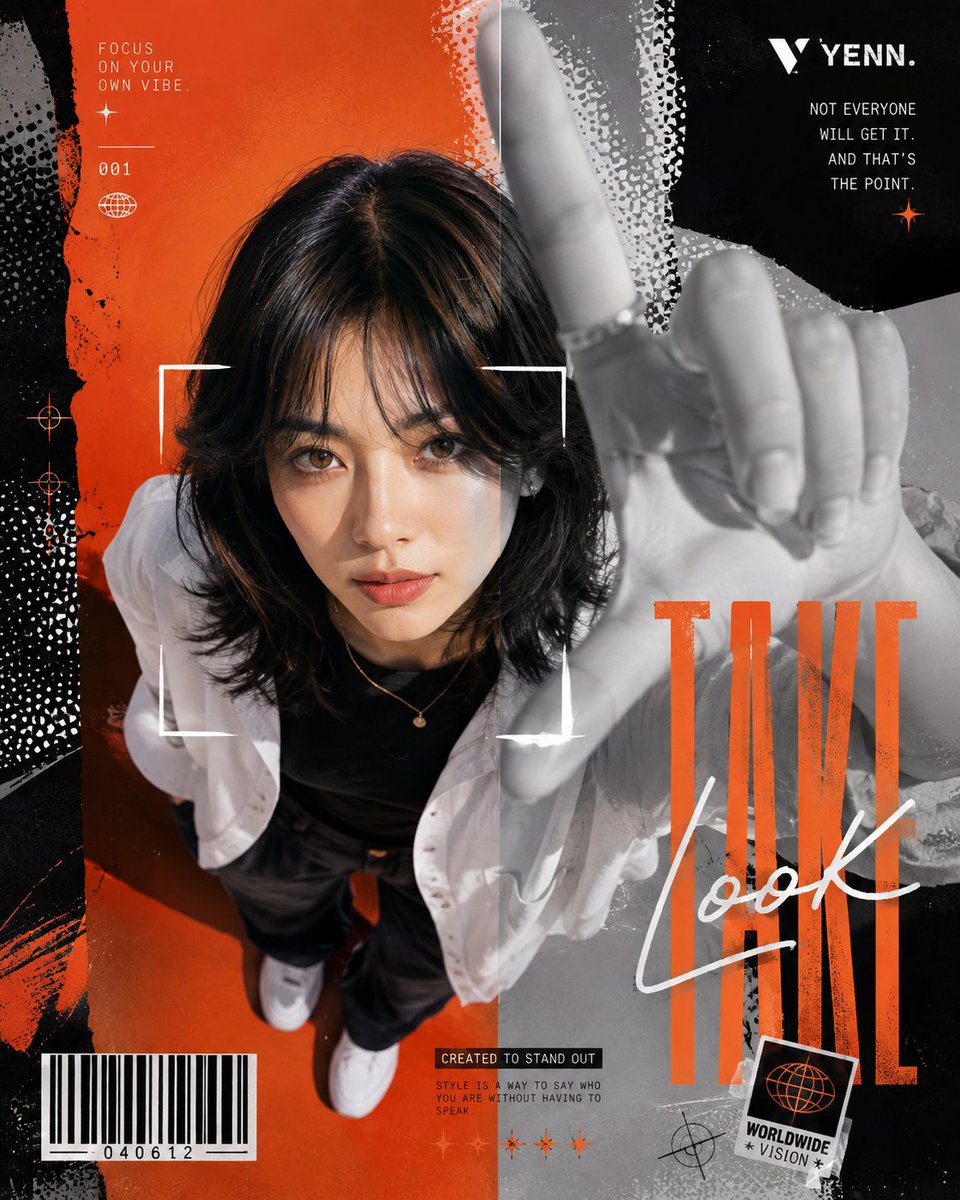 Split Tone Y2K Fashion Poster