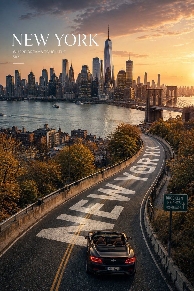 New York Road Tourism Poster