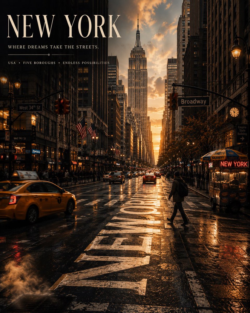 New York Cinematic Travel Poster