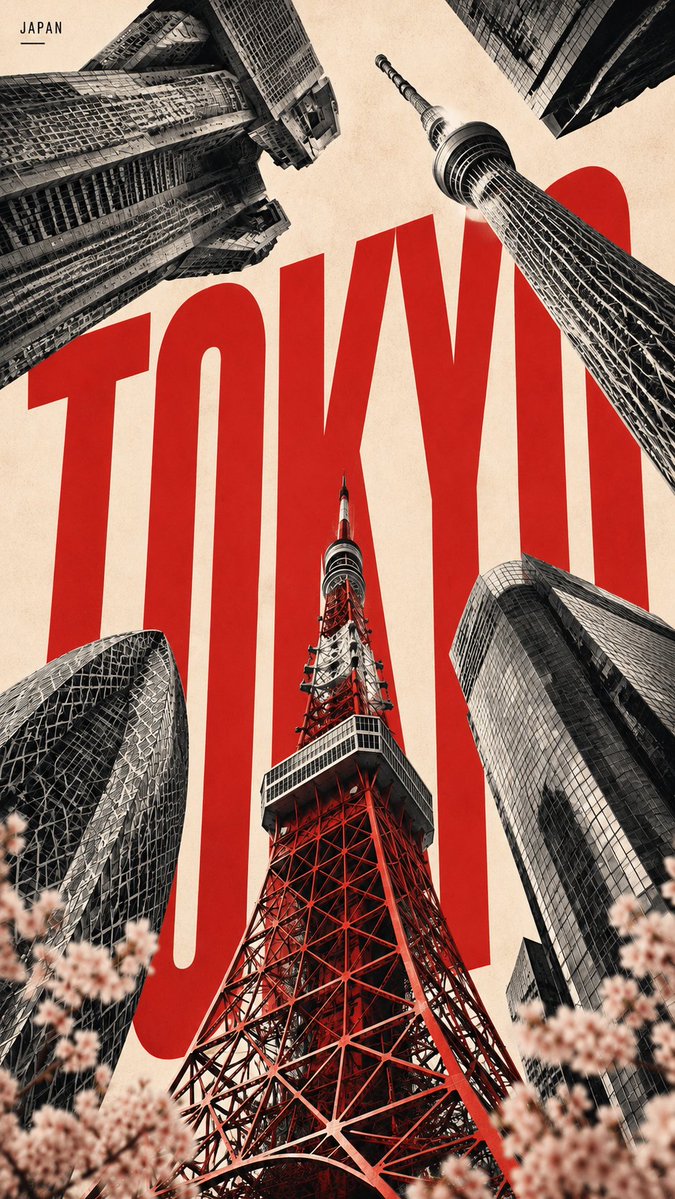 Tokyo Landmark City Poster
