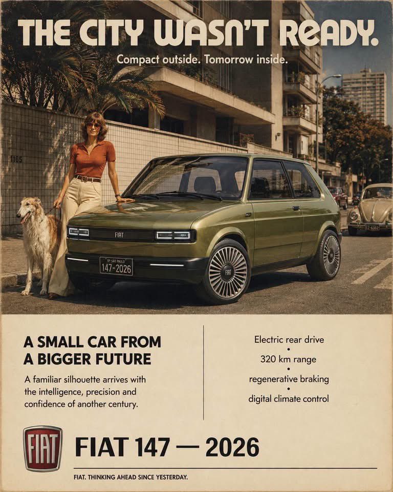 Retro Future Car Poster