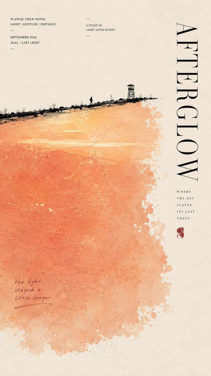 Minimal Color Field Landscape Poster