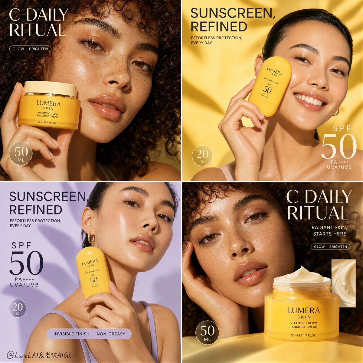 Luxury Skincare Campaign Board