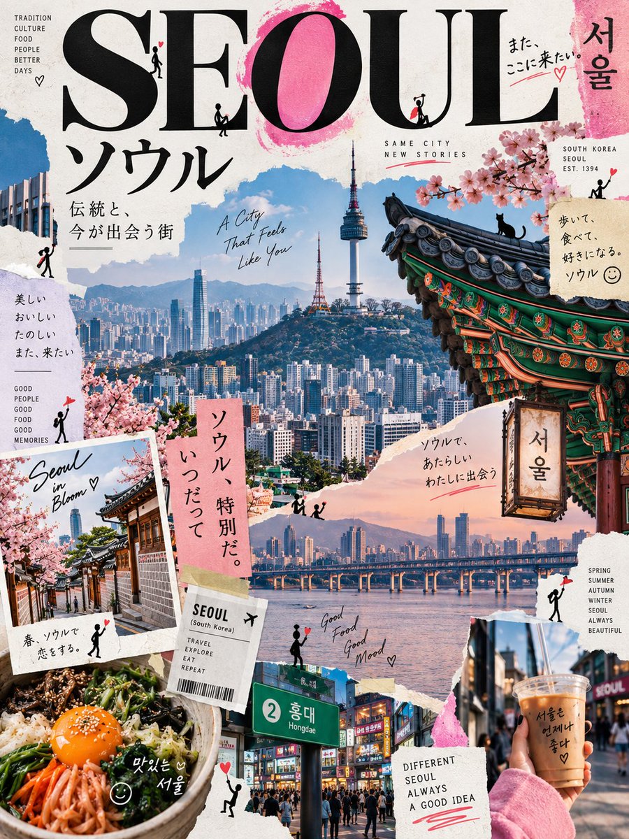 Seoul Zine Travel Poster